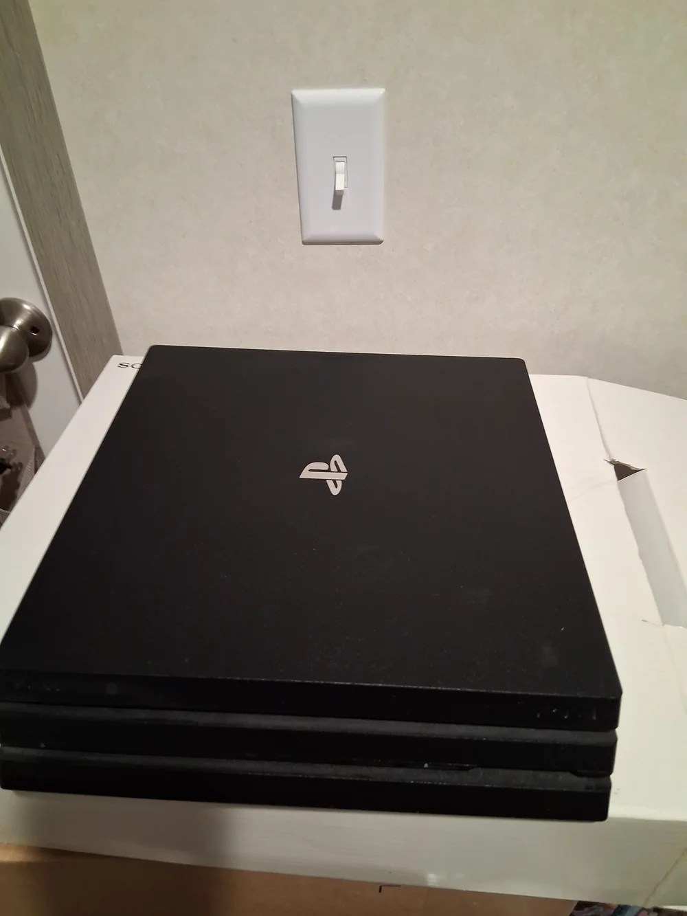 Sony Black PlayStation 4 Pro Console with PlayStation Logo & XBOX ONE BUNDLE